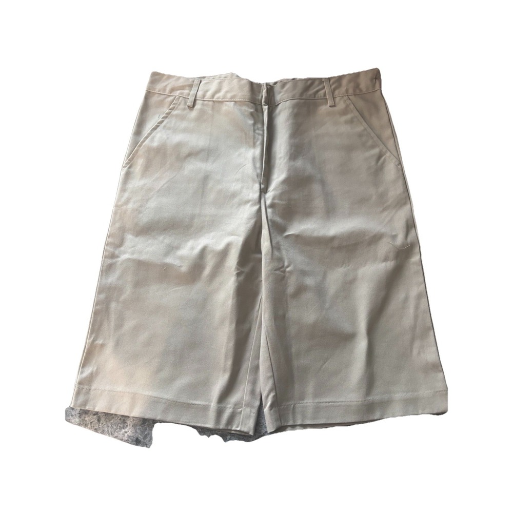Unik Boys Light Khaki Size 14 Uniform Shorts 10.75" Inseam